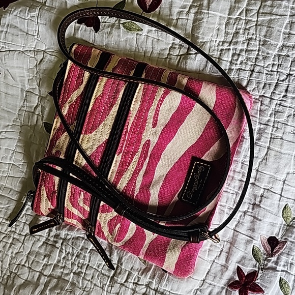 Dooney & Bourke Pink Zebra Stripe Crossbody Bag - Picture 2 of 14